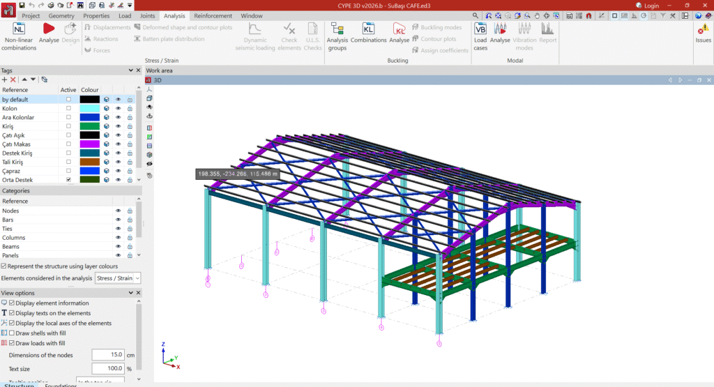 cype3d çelik işyeri projesi